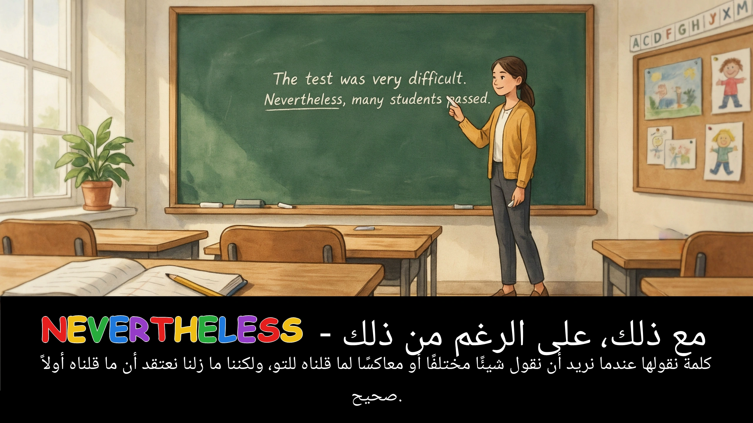 Arabic Illustration for nevertheless